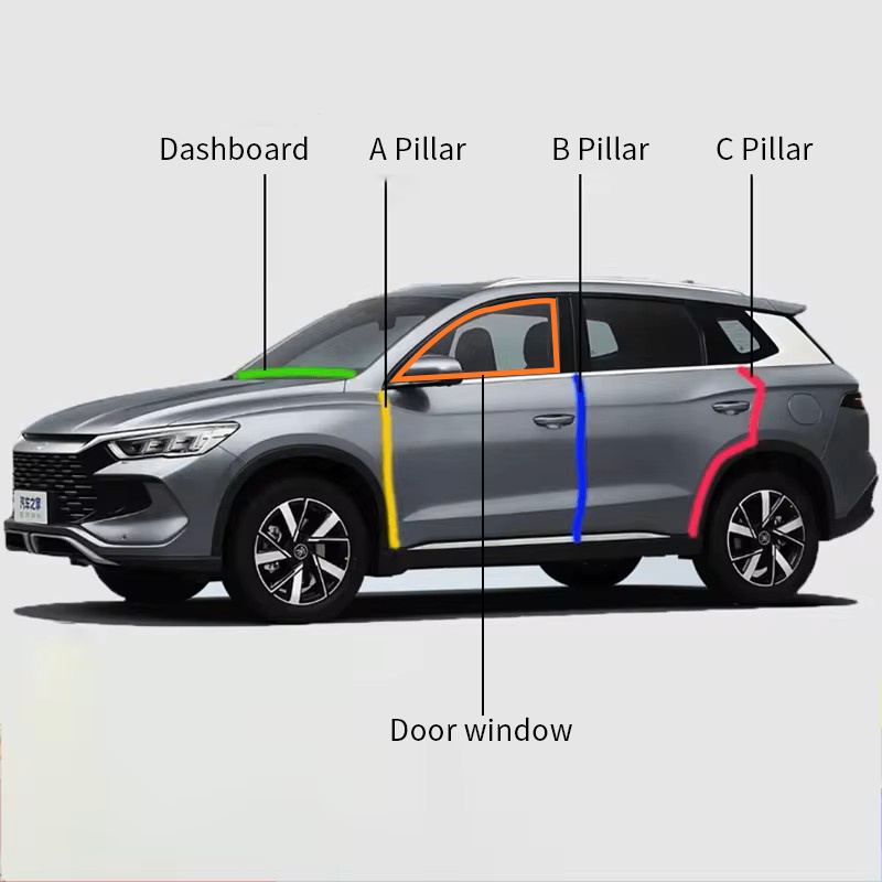 Door A B C-Pillar Seal Strip for Deepal S05 S07 S7 SL03 L07